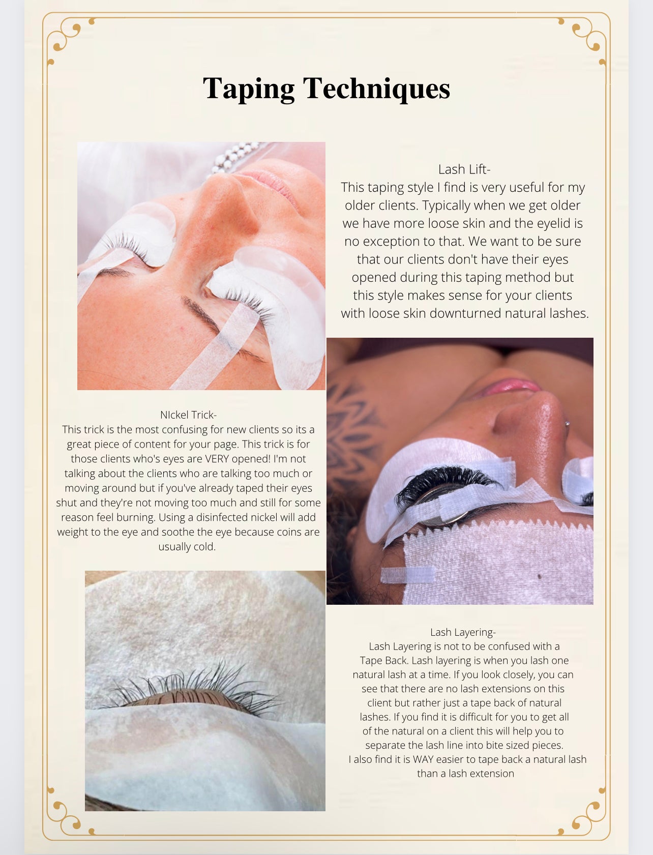 Self Paced Lash Training